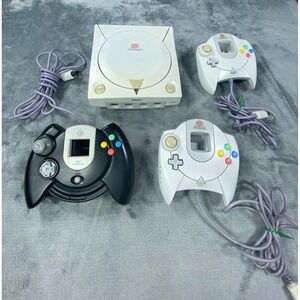 Vintage SEGA Dreamcast Console 3 Controllers 2 HKT 7700 1 Astropod Untested READ